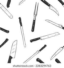 Types of knives used in the kitchen or restaurants