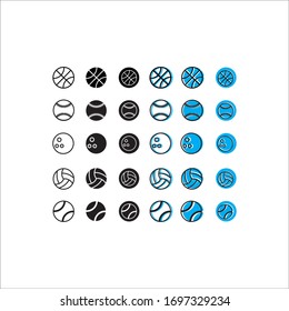 Types Line Flat Ball Icons: เวกเตอร์สต็อก (ปลอดค่าลิขสิทธิ์) 1697329234 ...