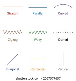 Types Lines Geometry Stock Vector (Royalty Free) 2057579657 | Shutterstock