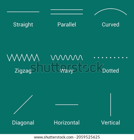 Figure With Line Types. Examples Types Of Lines In Drawing | Free download on ClipArtMag