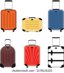 Types of luggage for banners about holidays
