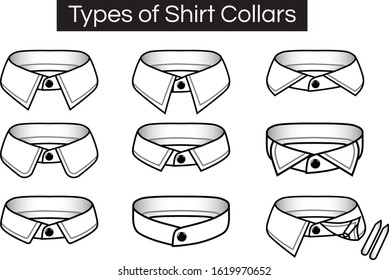 Types Men Shirt Collars Stock Vector (Royalty Free) 1619970652 ...