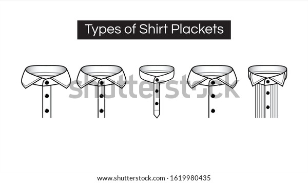 Types Men Shirt Plackets Stock Vector (Royalty Free) 1619980435 ...