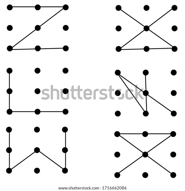 Types Patterns On Mobile Phones That Stock Vector (Royalty Free ...