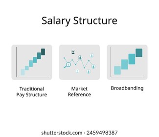 Tipos de estructura salarial o estructura salarial para la remuneración tradicional, referencia de mercado, banda ancha