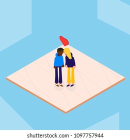 Types of sexuality. Concept. Flat editable vector illustration, clip art