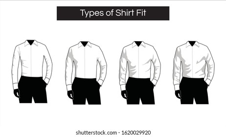Types Shirt Fit Men Stock Vector (Royalty Free) 1620029920 | Shutterstock