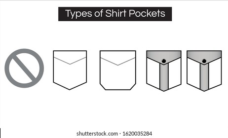 Types of shirt pockets for clothes