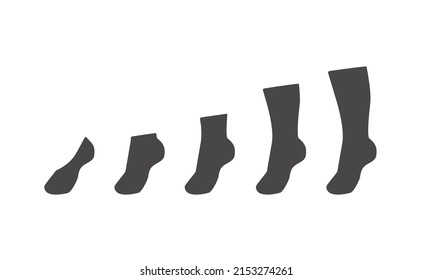 Types Socks Silhouette Icon Casual Warm Stock Vector (Royalty Free ...