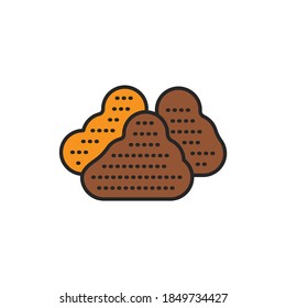 Clica el icono de la línea de color del suelo. Pictograma para página web, aplicación móvil, promoción.