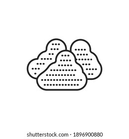 Types soil color line icon. Pictogram for web page, mobile app, promo. Editable stroke.