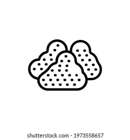 Types soil line icon. Isolated vector element.