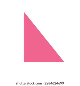 Types of triangle in mathematics. Right triangle. Vector illustration isolated on white background.