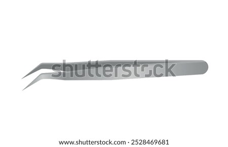 Types of tweezers for eyelash extensions, vector