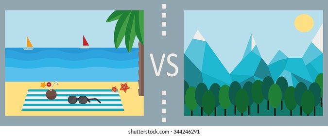 types of vacation: beach vs mountains