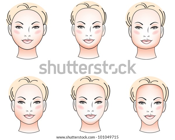 Types Womens Faces Correction Tonal Cream Stock Vector (Royalty Free ...