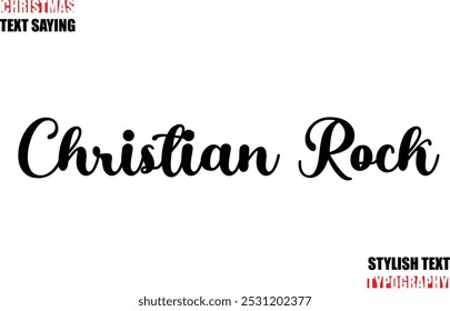 Typescript Cursive Text Christmas Quote Christian Rock