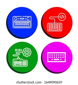 typescript icon set. Collection of Keyboard icons