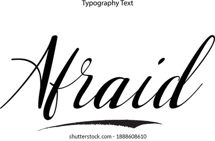 Tipografía Cursiva Típica Típica Frases De Texto Temor.