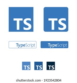 TypeScript web development sign,  EPS10 vector 