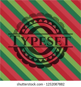 Typeset christmas badge background.