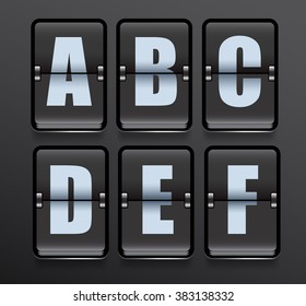 Typeset In Flip Scoreboard Theme : Vector Illustration