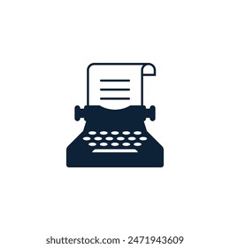 typewriter abstract logo modern style