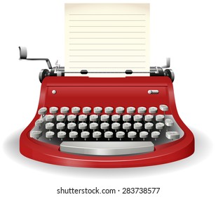 Typewriter with blank sheet of paper