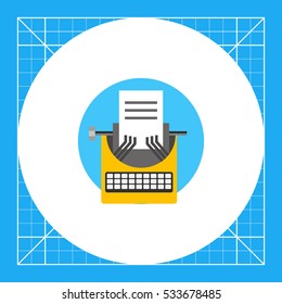 Typewriter as Blogging Concept Icon