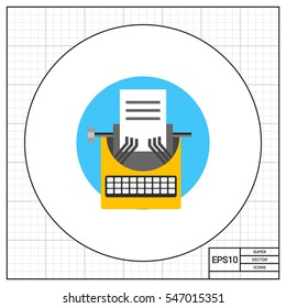 Typewriter as Blogging Concept Icon