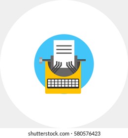 Typewriter as Blogging Concept Icon