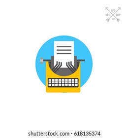 Typewriter as Blogging Concept Icon