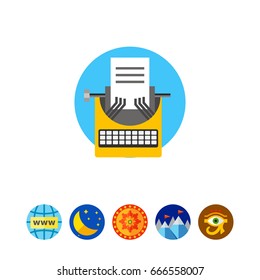 Typewriter as Blogging Concept Icon