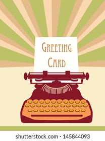 Typewriter card