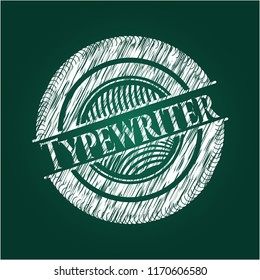 Typewriter with chalkboard texture