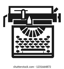 Typewriter classic icon. Simple illustration of typewriter classic vector icon for web design isolated on white background