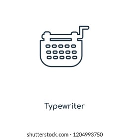 Typewriter concept line icon. Linear Typewriter concept outline symbol design. This simple element illustration can be used for web and mobile UI/UX.