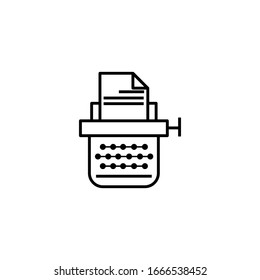 Typewriter concept vector illustration icon