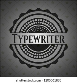 Typewriter dark icon or emblem