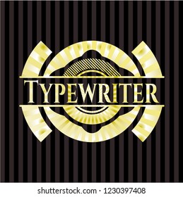 Typewriter golden badge