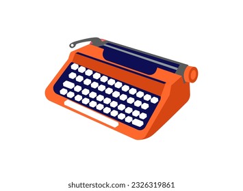 Typewriter Hand Drawing Vector Illustration. Hi-Quality Premium Colorful Vintage Retro Old Typewriter.
Typewriter Icon With Buttons Alphabet Design.