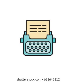 Typewriter icon. Blog