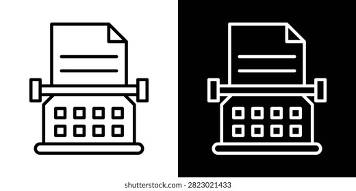 Typewriter icon bundle for mobile.