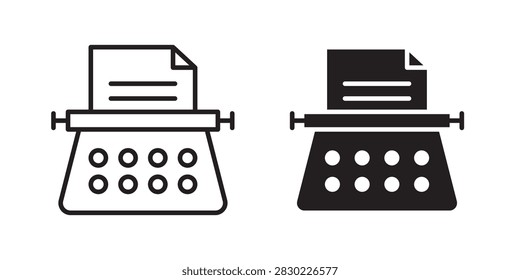 Typewriter icon clipart for ui..