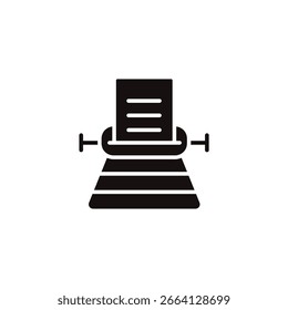 typewriter icon collection .design style with background