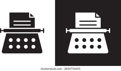 Typewriter icon editable clipart collection..