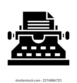 Typewriter Icon Element For Design