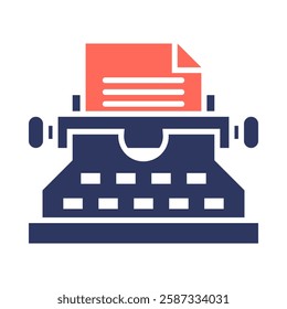 Typewriter Icon Element For Design