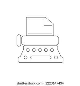 Typewriter icon. Element of media for mobile concept and web apps illustration. Thin line icon for website design and development, app development