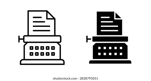 Typewriter icon flat designs series
